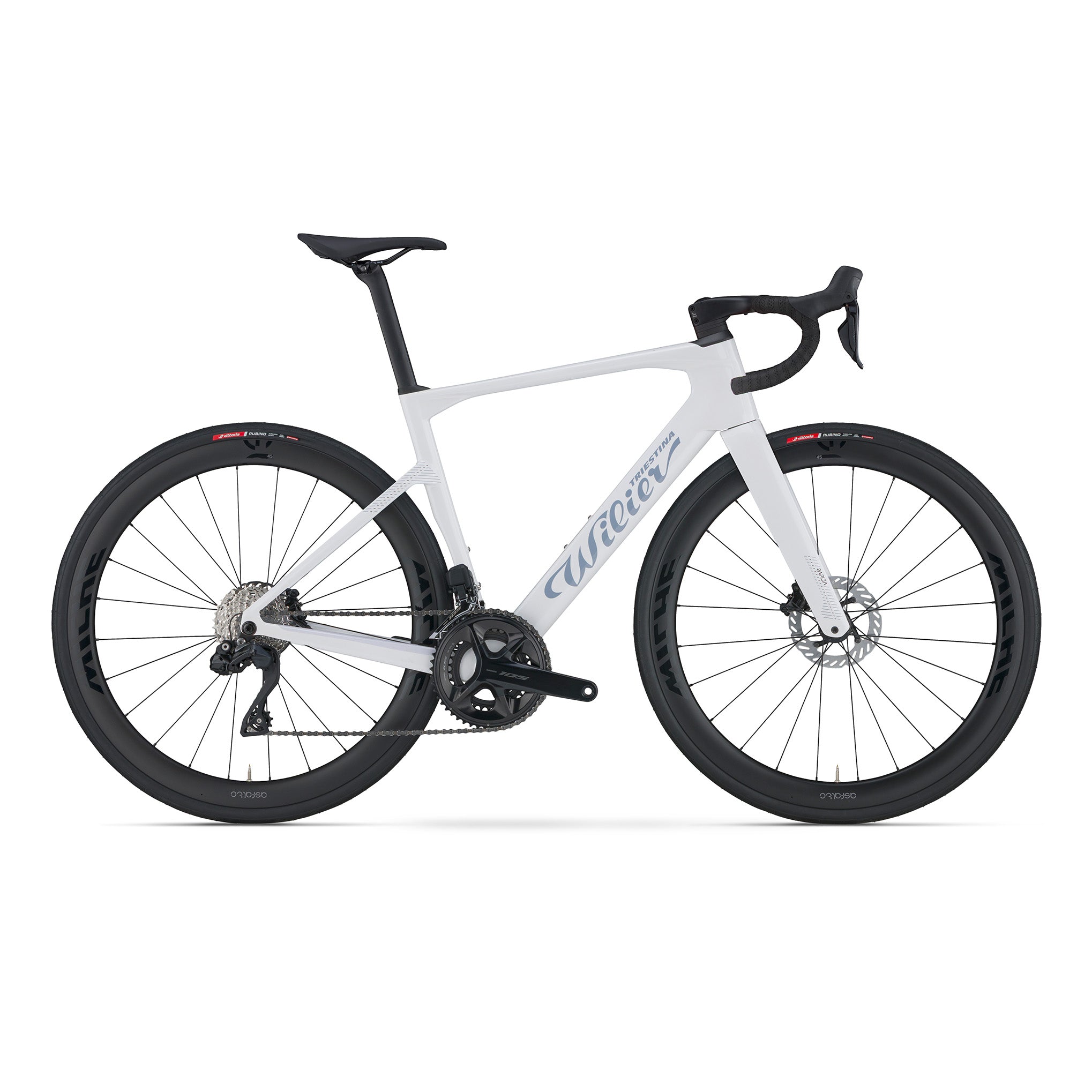 Wilier Rapida 105 Di2 2x12 I Asfalto Carbon LRS I Weekend White Glossy – FÄHLING