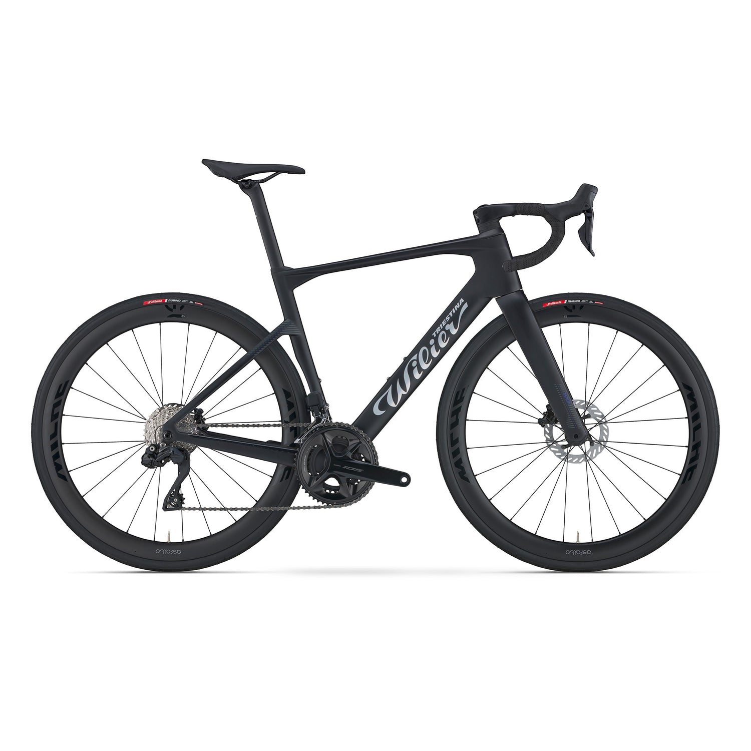 Wilier Rapida 105 Di2 2x12 I Asfalto Carbon LRS I Lastlight Black - Matt