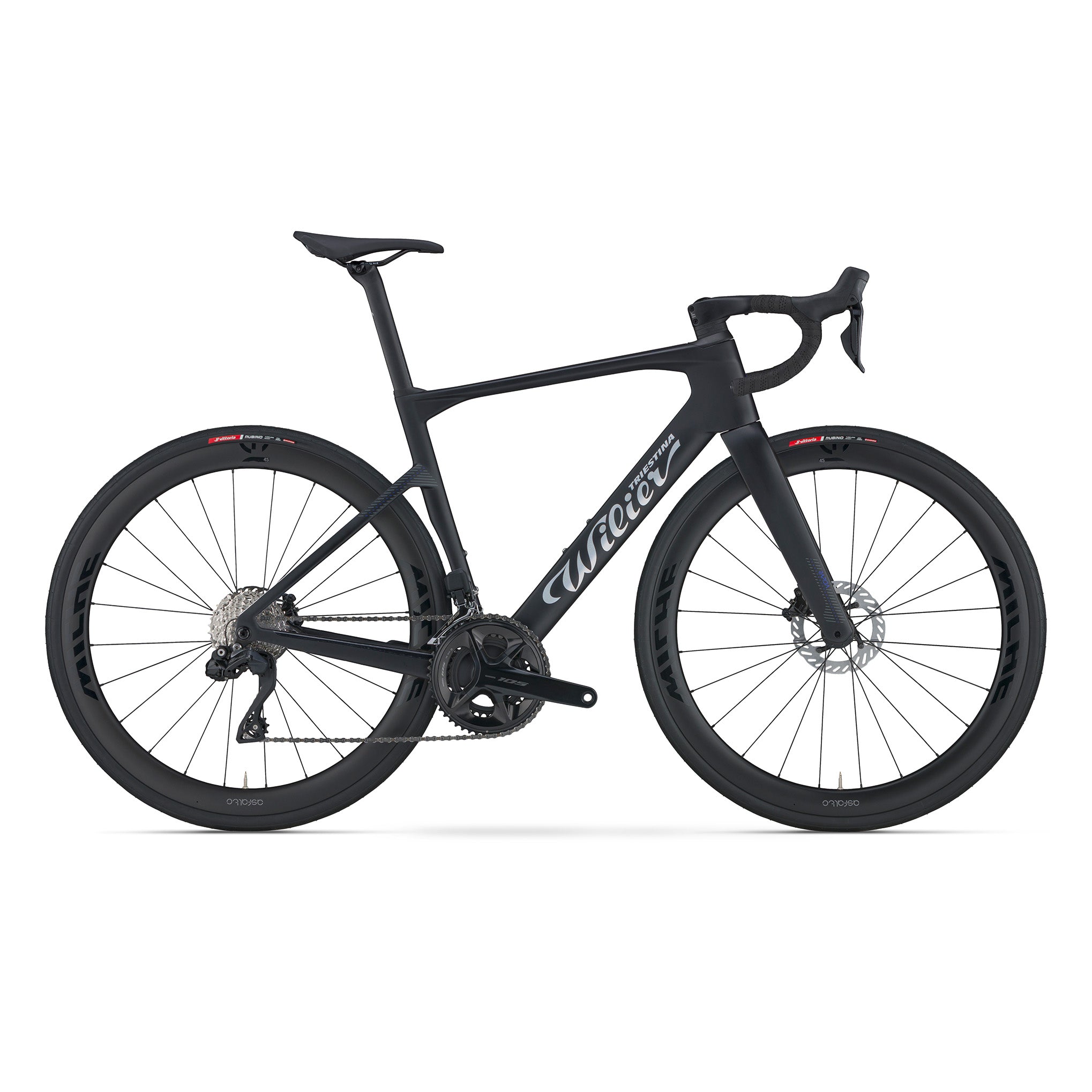 Wilier Rapida 105 Di2 2x12 I Asfalto Carbon LRS I Lastlight Black - Matt