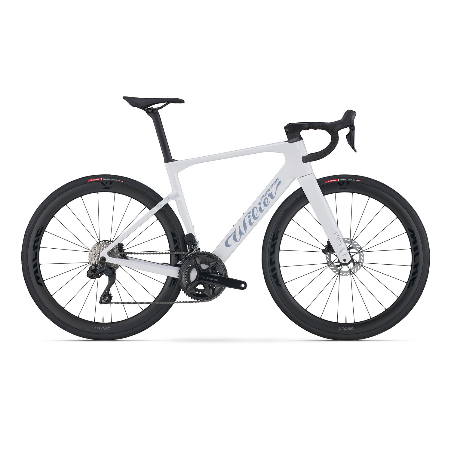 Wilier Rapida 105 Di2 2x12 I Asfalto Carbon LRS I Weekend White Glossy